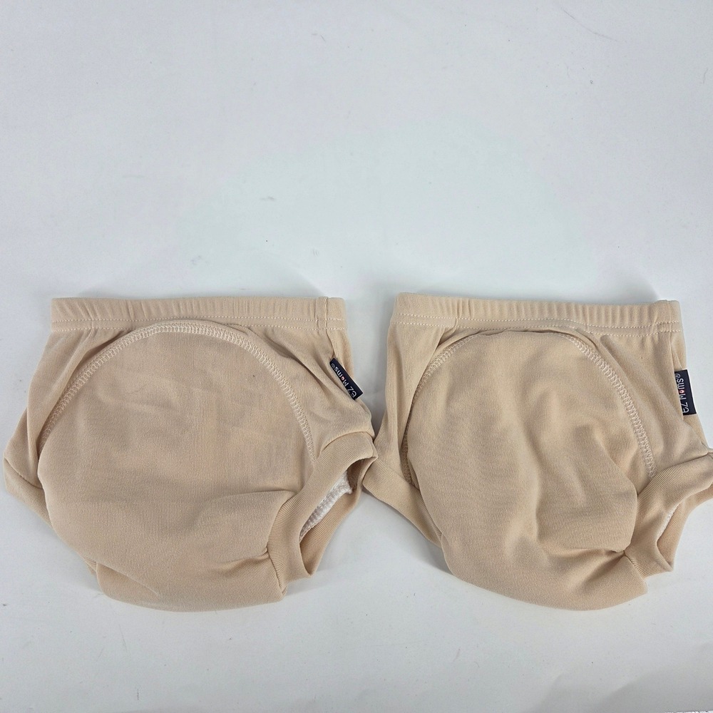 EZ Moms 2 Pack Reusable Potty Training Pants Tan Beige Size S 27-40 lb Toddler